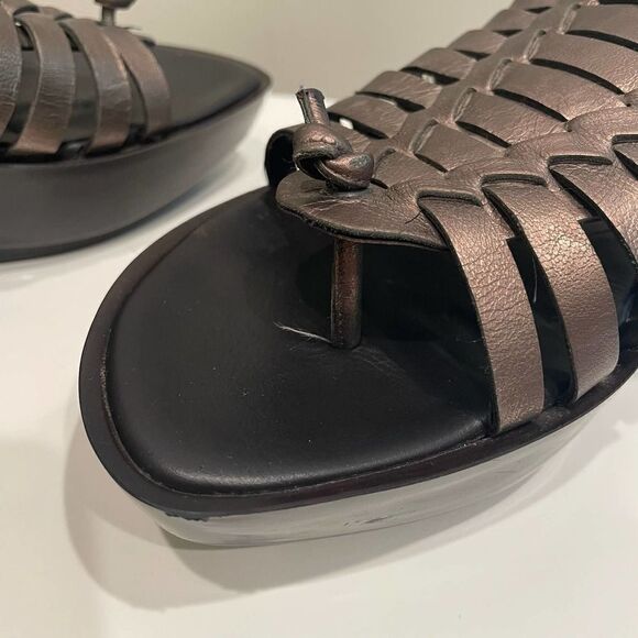 Donald J. Pliner Lea Bronze Platform Sandals - Size: 9.5 - Picture 7 of 11